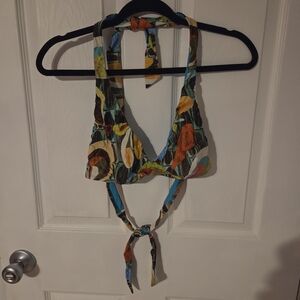 Colorful Halter Bikini Top And Bottoms